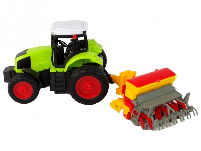 Trattore giocattolo con pressa R/C verde