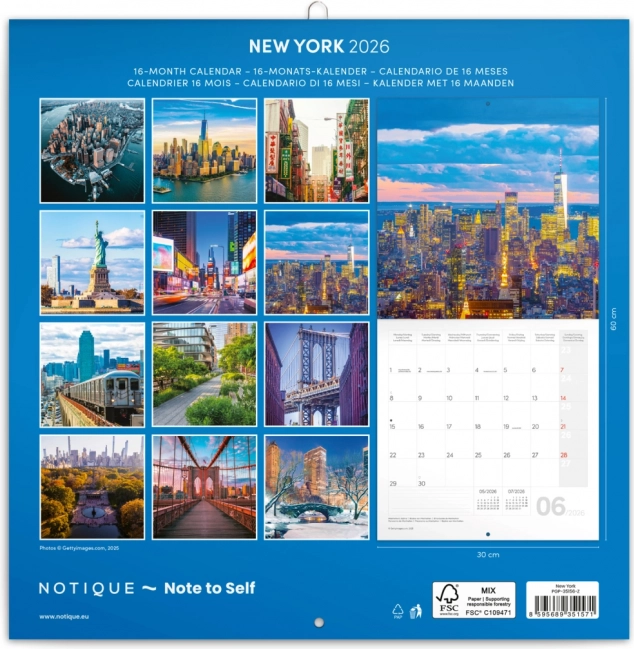 Calendario delle note New York 2026
