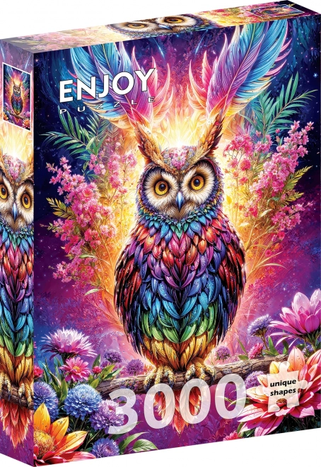 Puzzle Gufo al Neon 3000 Pezzi
