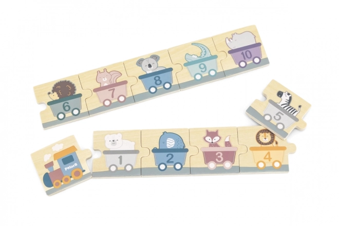 Puzzle in legno numerici Montessori