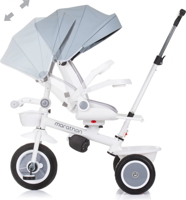 Triciclo con Tettuccio Chipolino Marathon 2 in 1 Grigio Cenere