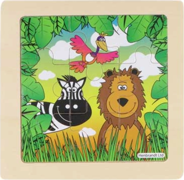 Puzzle in legno Giungla con Leone 9 pezzi