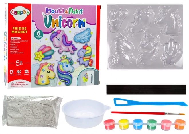 Set creativo DIY magneti gesso unicorni