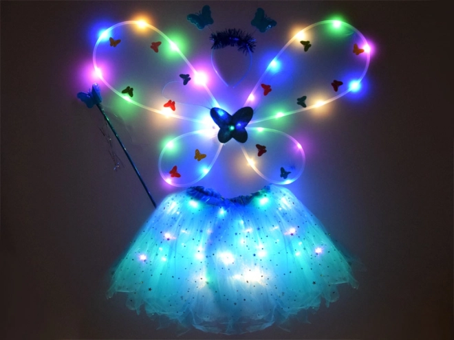 Costume luminoso per piccola fata blu