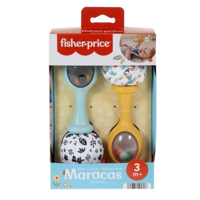 Fisher-Price Maracas per Bambini con Foglie e Animali