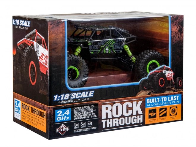 Auto telecomandato RC Rock Crawler blu – verde