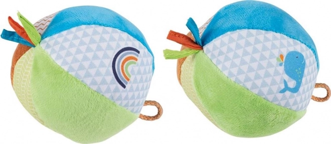 Palla di stoffa Balena e arcobaleno