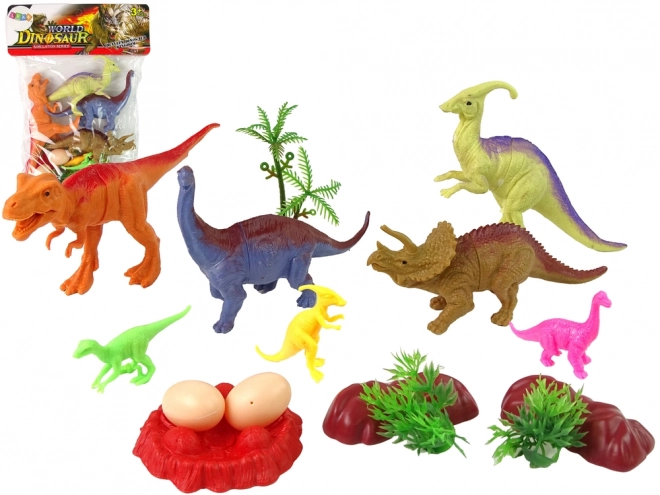 Set di Figurine di Dinosauri con Accessori 15 Pezzi