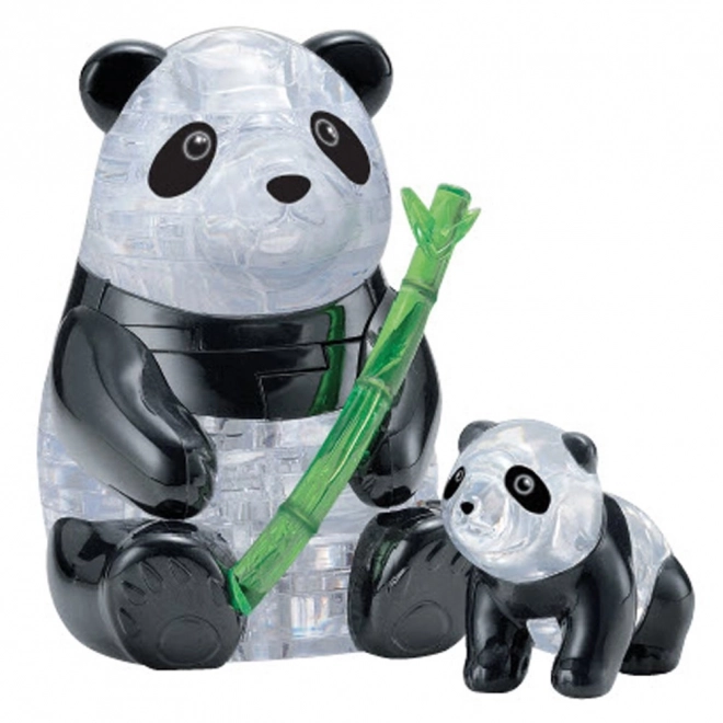 Puzzle 3D Crystal Panda con Cucciolo