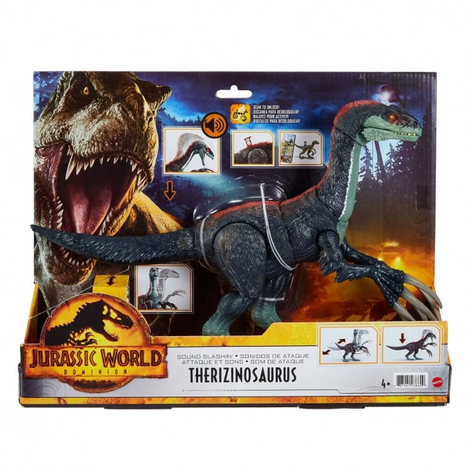 Figura Jurassic World Therozinosauro Attacco con Suono