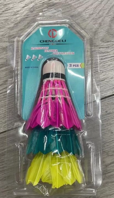 Set di volani colorati per badminton