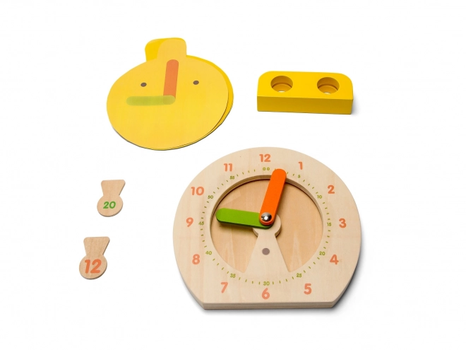 Gioco educativo con orologio in legno