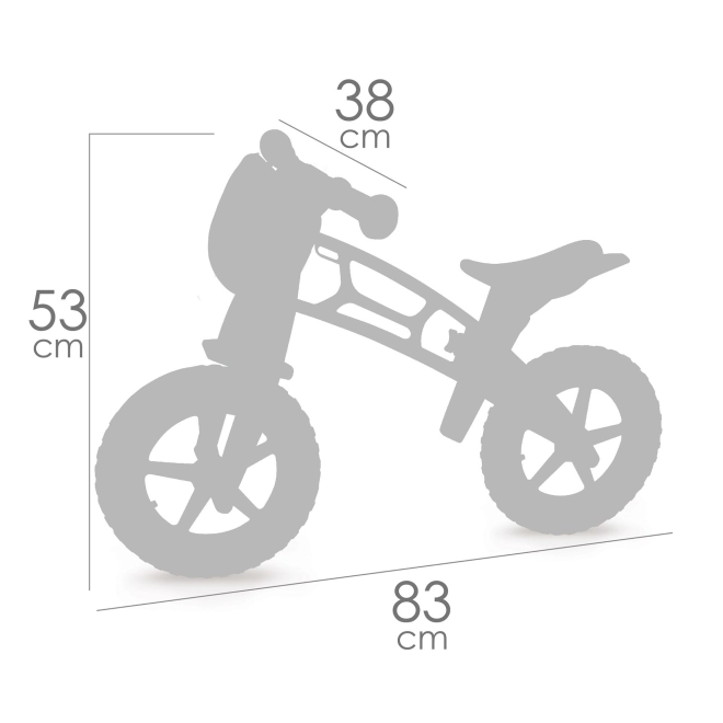 Cresce con il bambino: sella regolabile 34–42 cm