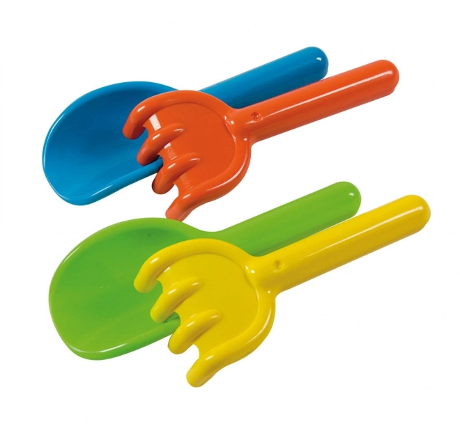 Androni Set Sabbia Paletta e Rastrello - 18 cm, Colori Assortiti