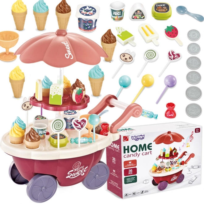 Carrello Woopie con gelati e dolci con melodia e luci