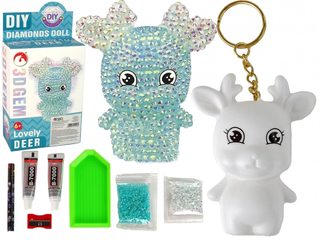 Set Creativo DIY Cristallo di Cervo di Diamante 3D Blu