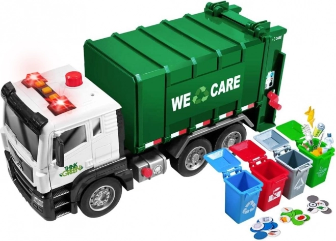 Camion interattivo della spazzatura Purifier 1:10 - Giocattolo educativo per la raccolta differenziata