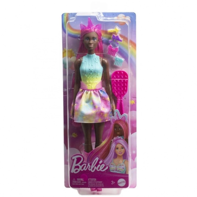 Bambola Barbie Fata Unicorno con Lunghi Capelli