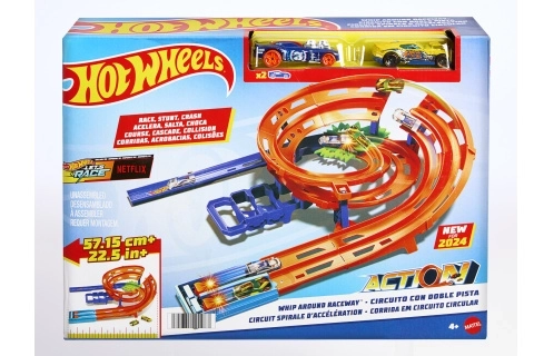 Pista Hot Wheels con curva extra