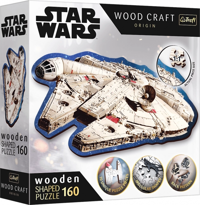 Puzzle in legno 160 pezzi Star Wars Millennium Falcon