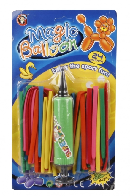 Palloncini modellabili con pompetta 24 pz