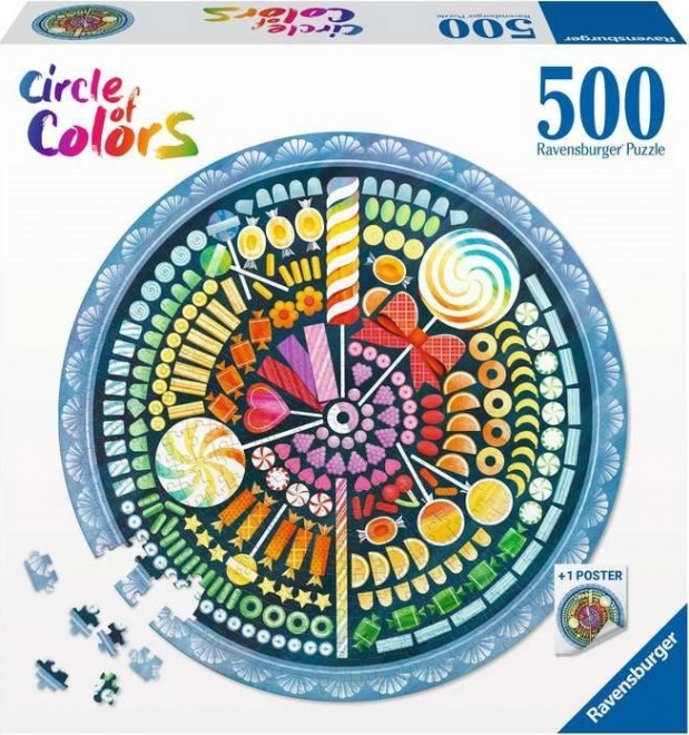 Puzzle 500 pezzi - Palette di colori e dolciumi