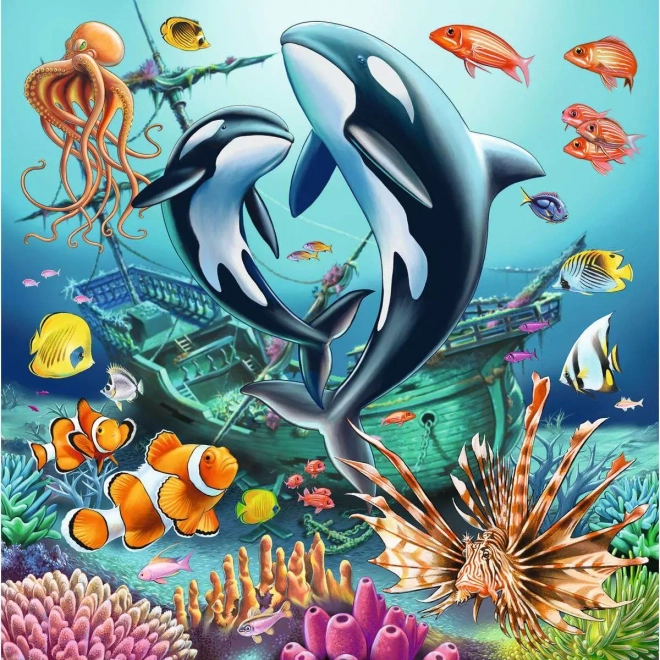 Puzzle Vita sott'acqua 3x49 pezzi