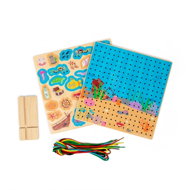 Gioco di intreccio Bigjigs Toys Mondo Marino