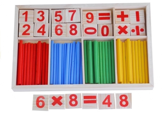 Set educativo in legno per l'apprendimento della matematica