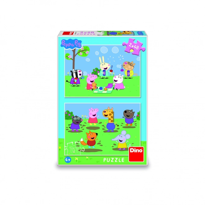 Puzzle Peppa Pig e Amici 2x48 Pezzi DINO