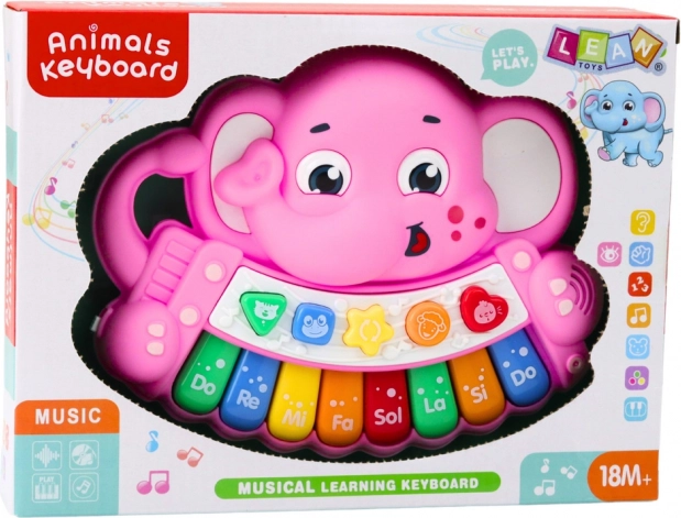 Pianoforte Interattivo Rosa Elefante – Melodie, Scale, Suoni di Animali