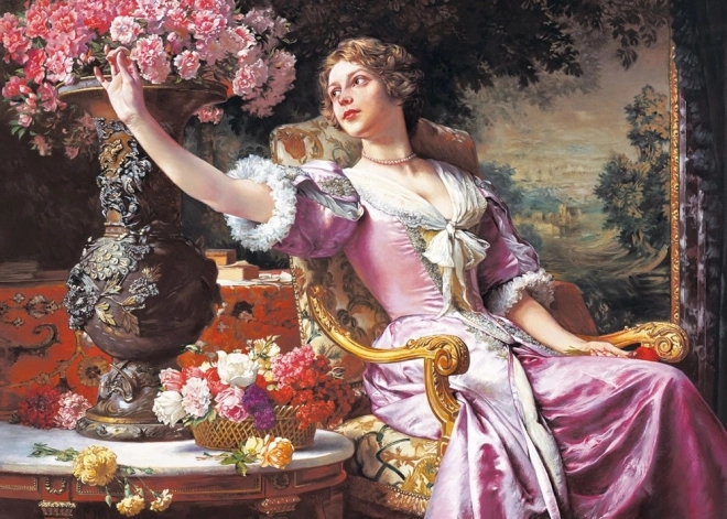 Puzzle 3000 pezzi donna in abito viola di W. Czachórski