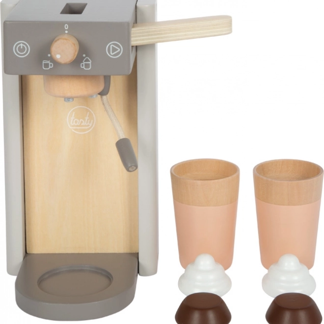 Macchina da caffè in legno Small Foot con accessori Tasty grigio