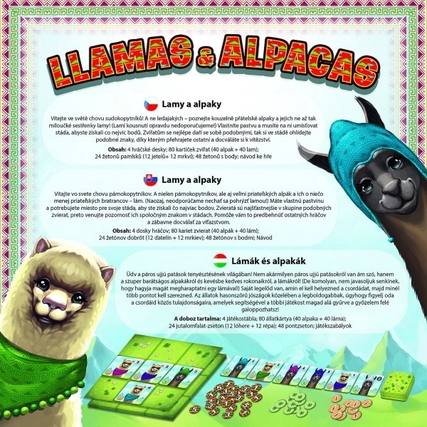 Lamy e alpaca gioco da tavolo in scatola