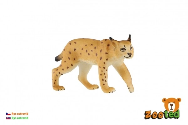 Lince Eurasiatico di plastica 9cm in sacchetto