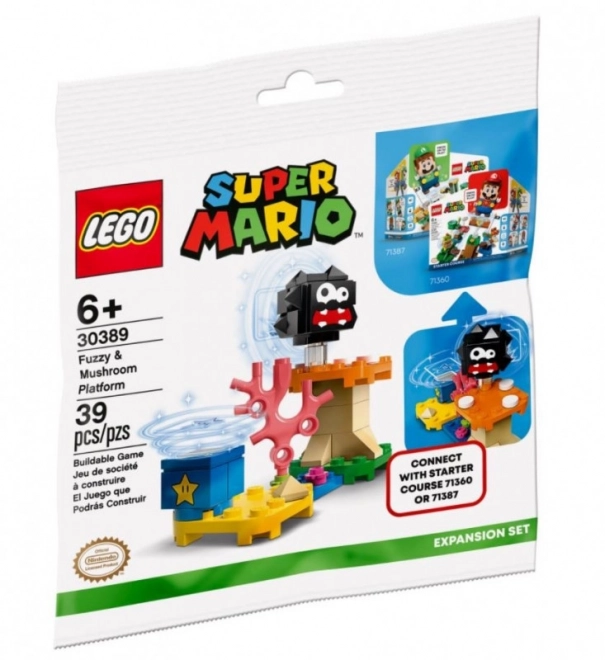 Blocchi Super Mario Fuzzy e piattaforma con fungo