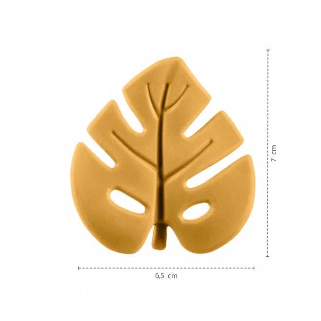 Simpatico massaggiagengive in silicone a forma di foglia Beige Sabbia