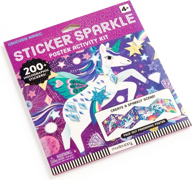 Set di adesivi scintillanti con Unicorni Magici