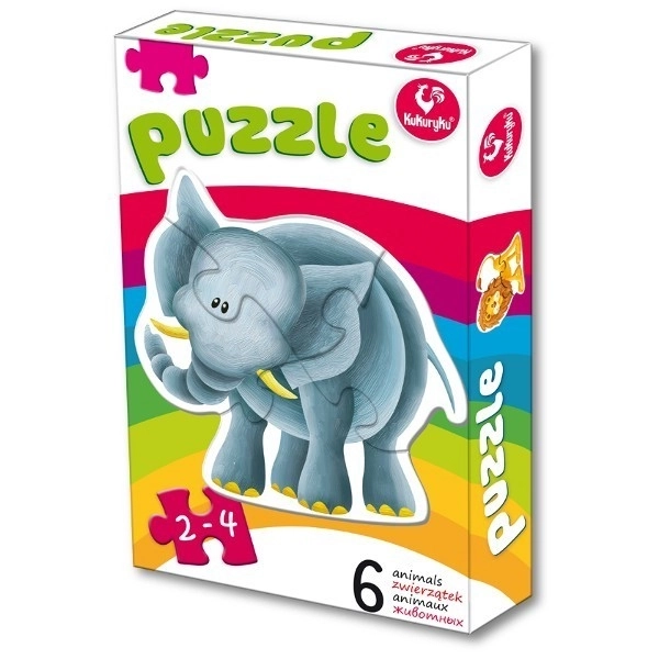 Puzzle Animali Dello Zoo KUKURYKU per Bambini 6 in 1