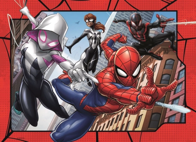 Puzzle Spiderman 4x100 pezzi