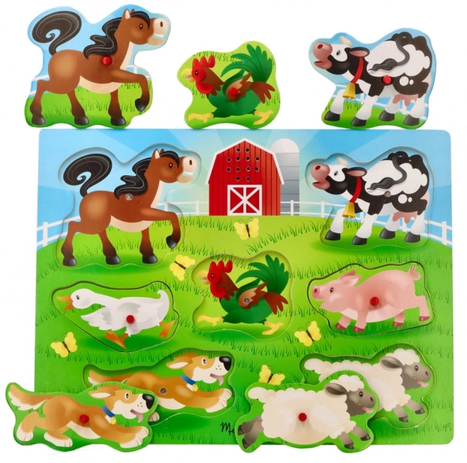 Puzzle sonori per bambini con animali della fattoria