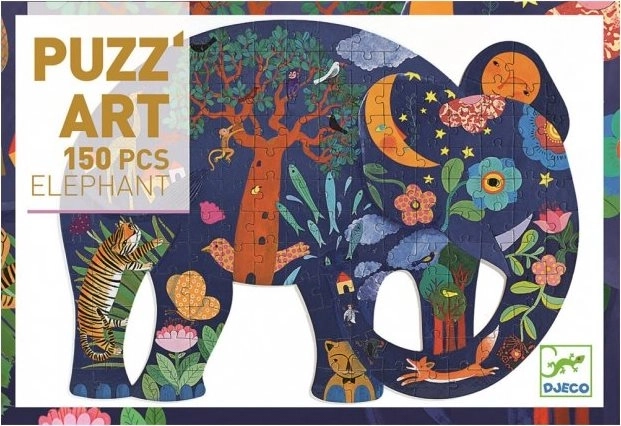 DJECO Puzzle di contorno Elefante 150 pezzi
