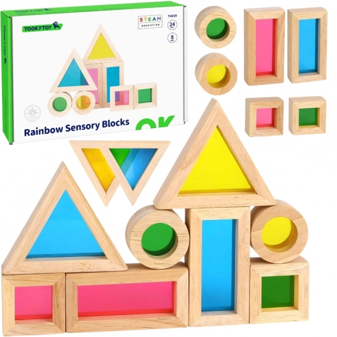 Blocchi di legno colorati con specchi TOOKY TOY