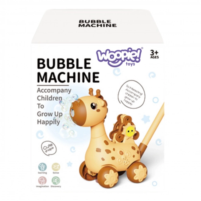 Macchina per bolle di sapone Giraffa 2 in 1 per bambini