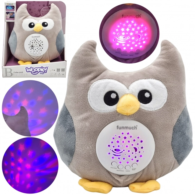 Carillon peluche gufi con proiettore 2 in 1