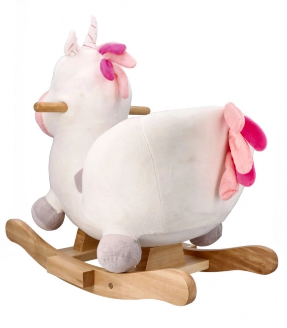 Bambola cavalcabile con seggiolino dolce unicorno