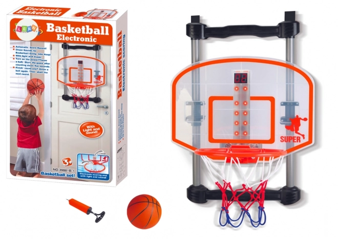 Canestro Basket Regolabile per Casa con Palla e Pompa