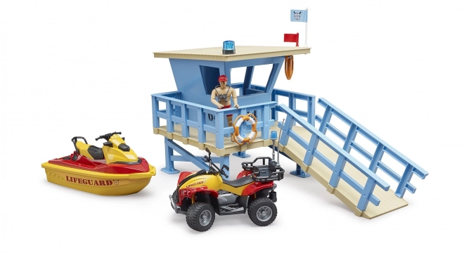 torre della bagnina con quad, scooter e figurina