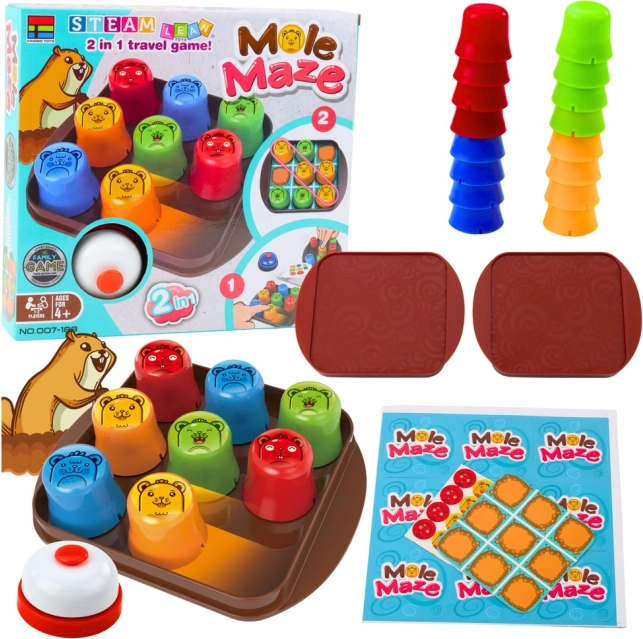 Gioco Mole Maze 2in1 – Bicchieri Veloci e Tris