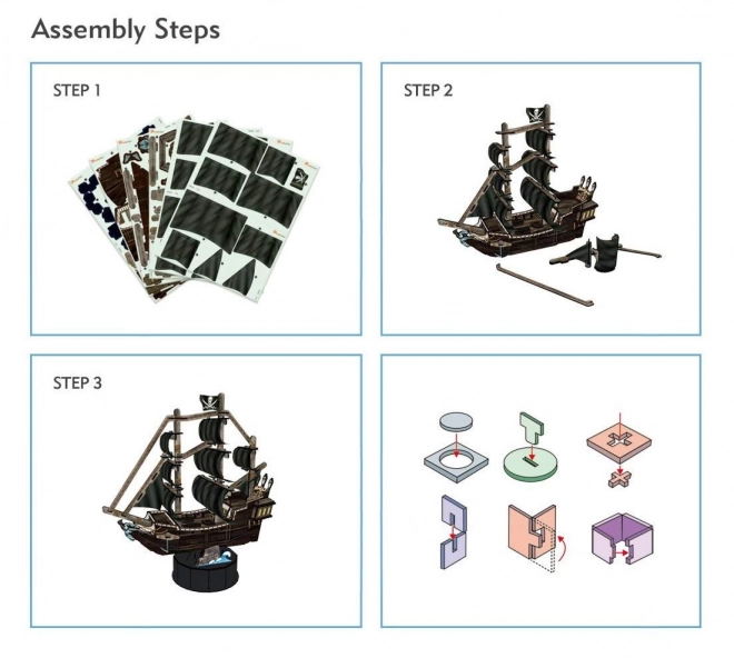 Puzzle 3D Queen Anne's Revenge CubicFun